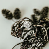 Anillo Solitario de diamante con Halo